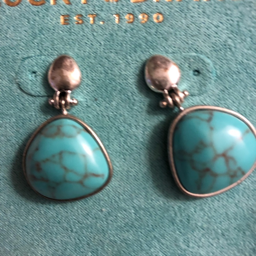 NWT turquoise pierced earrings